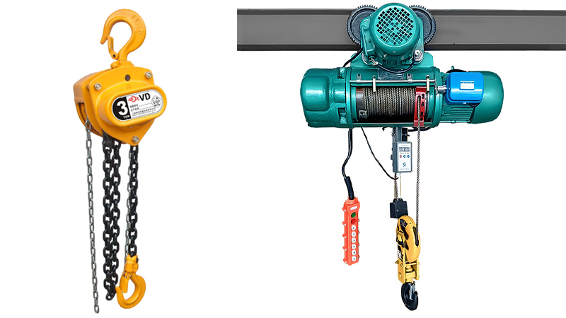 ¿Cómo elegir entre un polipasto manual y un polipasto eléctrico?